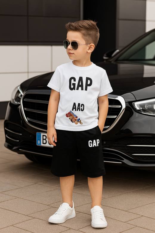 ست لباس بچه گانه سفید مشکی