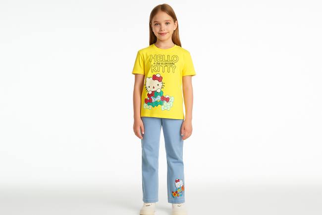 لباس دخترانه زرد