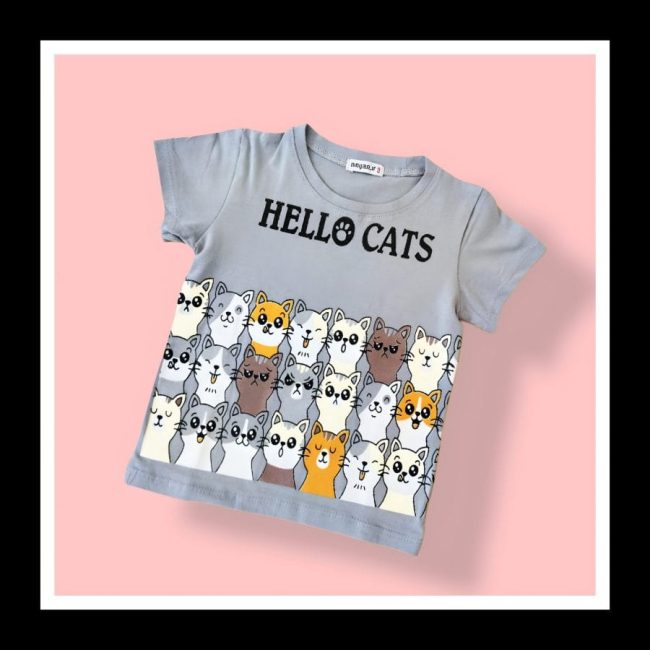 مدل لباس نوزادی تیشرت گربه ای