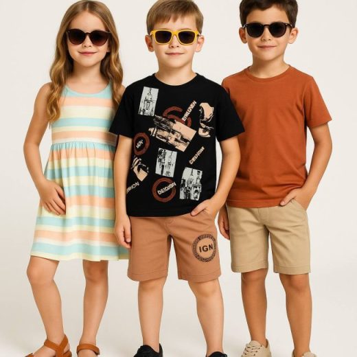 کودک با لباس روزنامه ای