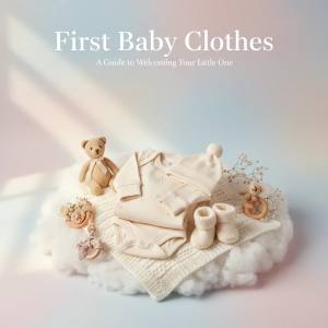 اولین لباس نوزاد در بیمارستان و یک عروسک مثل یک پک هدیه روی یک تکه ینبه 