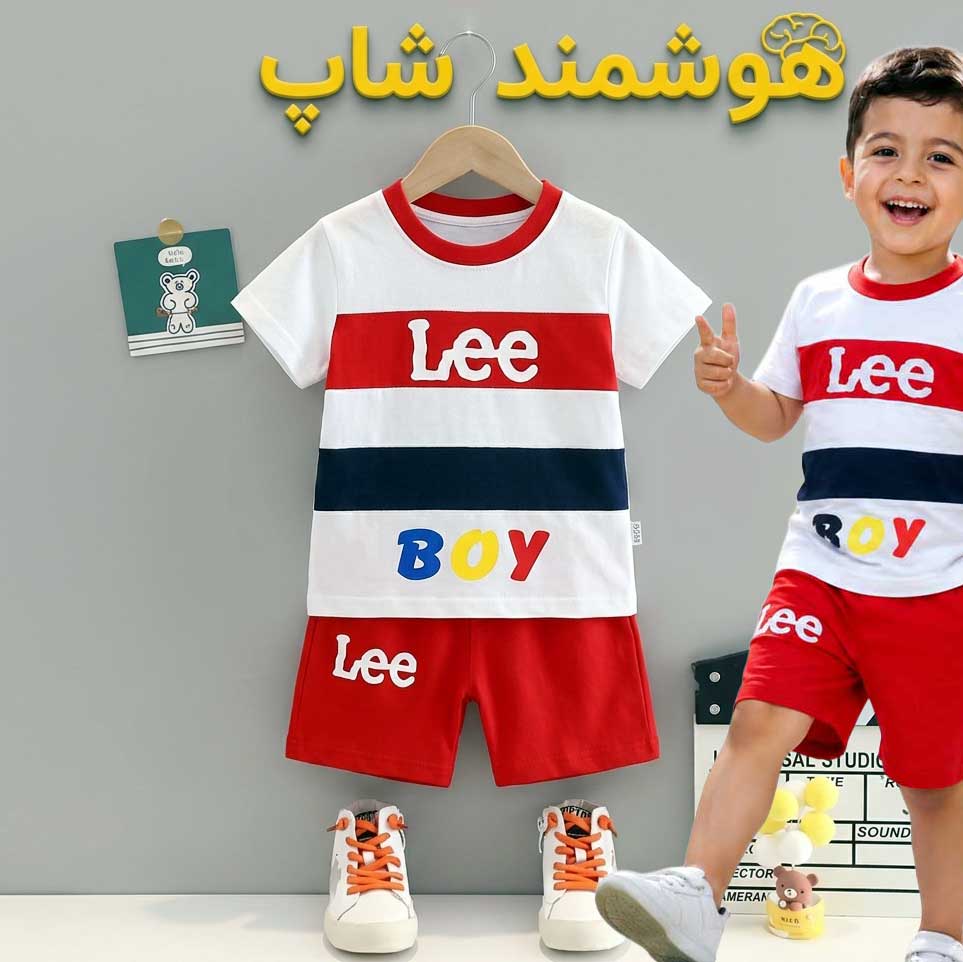 ست تیشرت و شلوارک پسرانه طرح Lee Boy