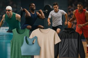 ورزشکاران در کنار لباس ورزشکاری