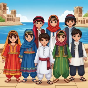 لباس محلی کودکان ایران در خلیج فارس