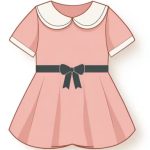 یک لباس سرفان دخترانه به صورت ساده و ایکنی به رنگ گلبهی